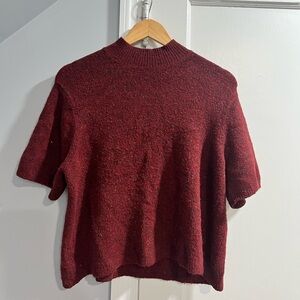 LOFT Burgundy Knit Sweater